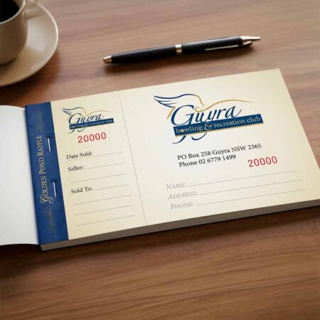 Get Raffle tickets books printed in Taree and Forster Tuncurry NSW